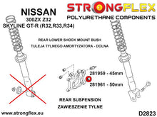 Load image into Gallery viewer, 281959A: Rear lower shock mount bush 45mm SPORT