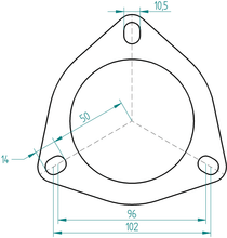 Load image into Gallery viewer, Powersprint exhaust flange