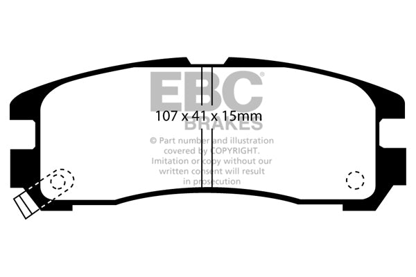 EBC DP3738C ( (Red Stuff) MITSUBISHI GALANT VIII 2.4/2.5 09.96-10.03)