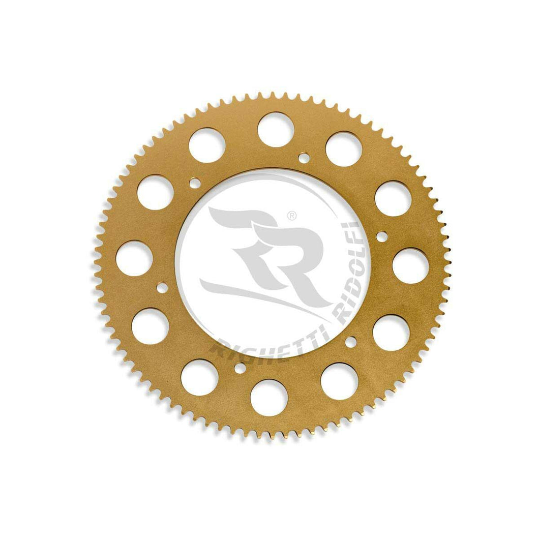 REAR SPROCKET ALUMINUM 219-72T - GOLD ANODISED - ALUMINIOM ALLOY - NET WEIGHT: 156gr