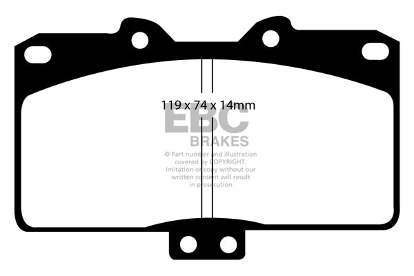 EBC DP31097C ( (Red Stuff) MITSUBISHI 3000 GT 3.0 01.90-08.99)