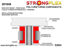 Load image into Gallery viewer, 281849A: Rear diff mount - front bush SPORT
